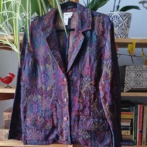 Coldwater Creek Multicolor Paisley Blazer